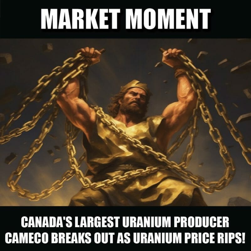 Canada’s largest uranium producer Cameco breaks out as uranium price rips!