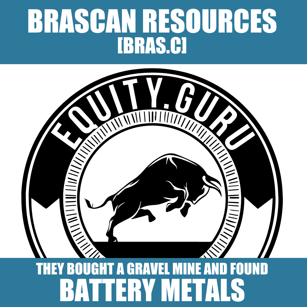 Brascan Resources (BRAS.C) bought 25% of a gravel company, and found battery metals