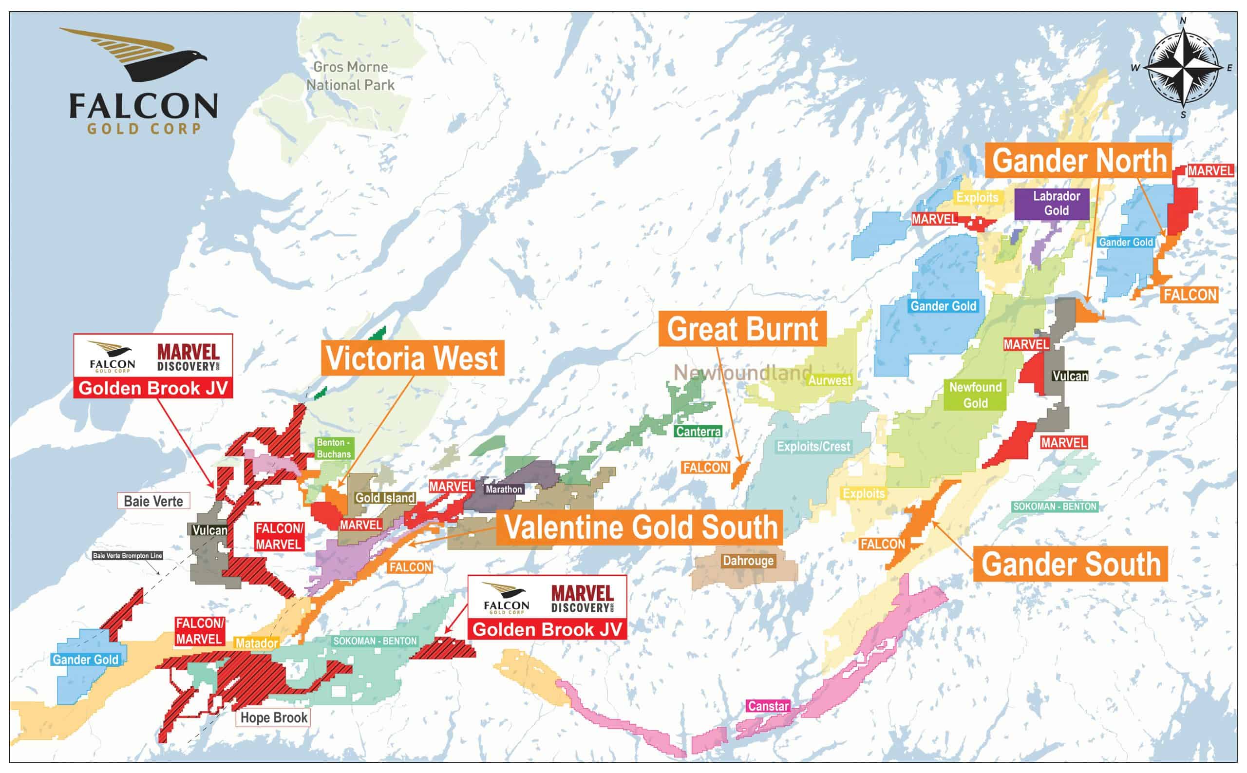 Home Falcon Gold Corp Home Exploration undergoing on several projects