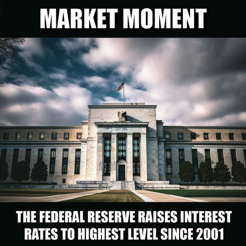 The Federal Reserve raises interest rates to highest level since 2001