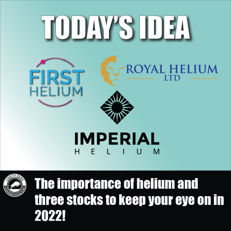 The importance of helium and three stocks to keep your eye on in 2022!