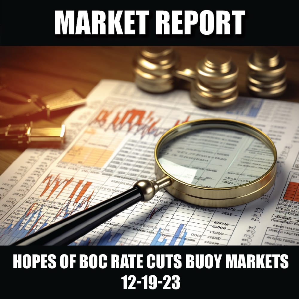 Hopes of BoC rate cuts buoy markets 12-19-23