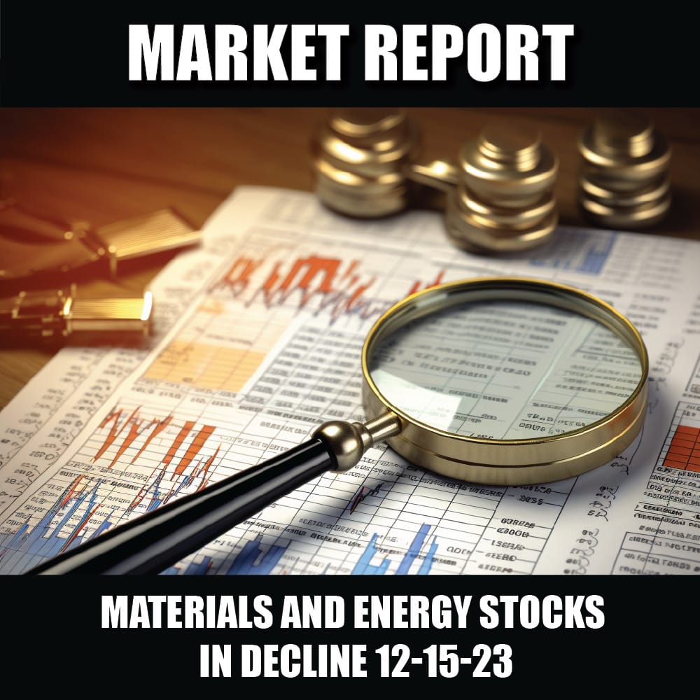 Materials and Energy Stocks in decline 12-15-23