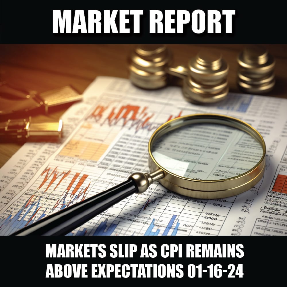 Markets slip as CPI remains above expectations 01-16-24