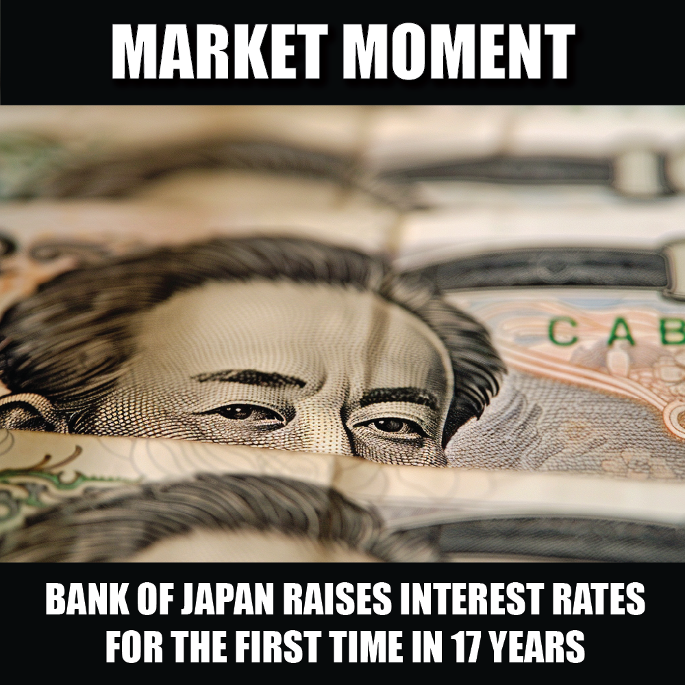 Bank of Japan raises interest rates for the first time in 17 years