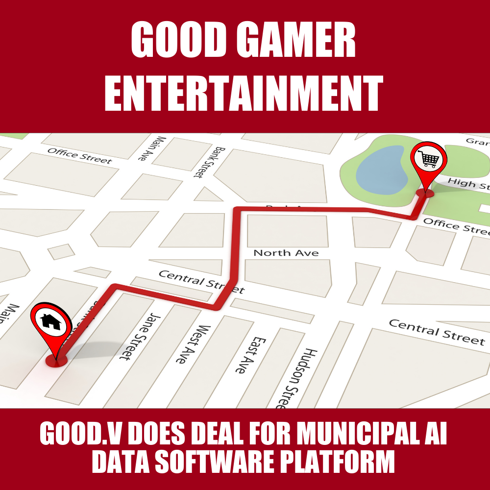 Good Gamer Entertainment (GOOD.C) up 93% with switch to municipal AI software concept
