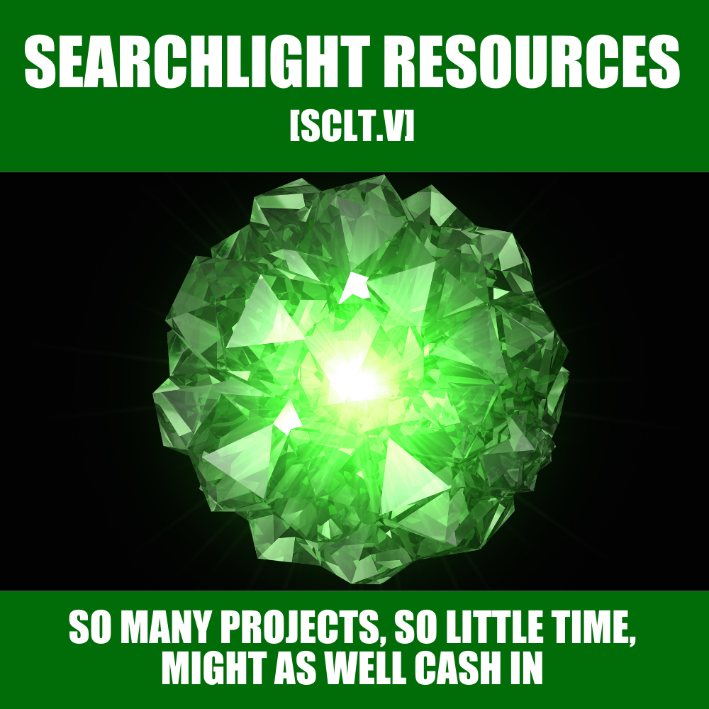 Searchlight Resources (SCLT.V) sold a property, but have loads to go