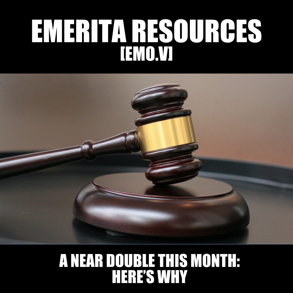 Why is Emerita Resources (EMO.V) running so hard?