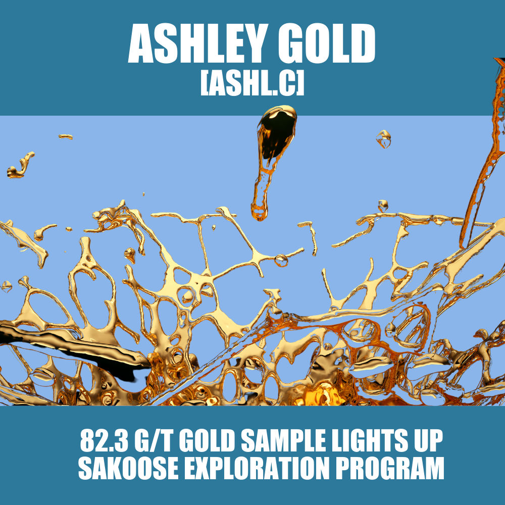 Ashley Gold (ASHL.C) hits paydirt with 82.3 g/t Sakoose gold sample