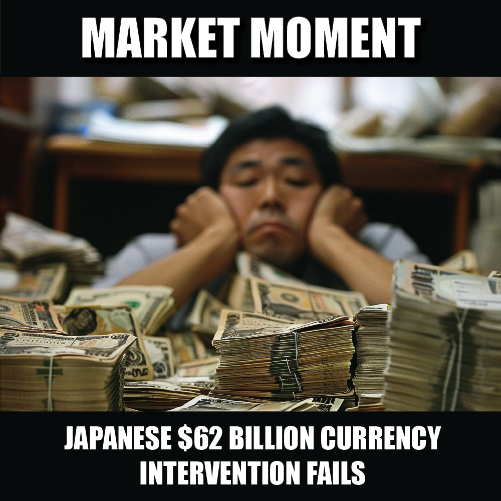 Japanese $62 billion currency intervention FAILS