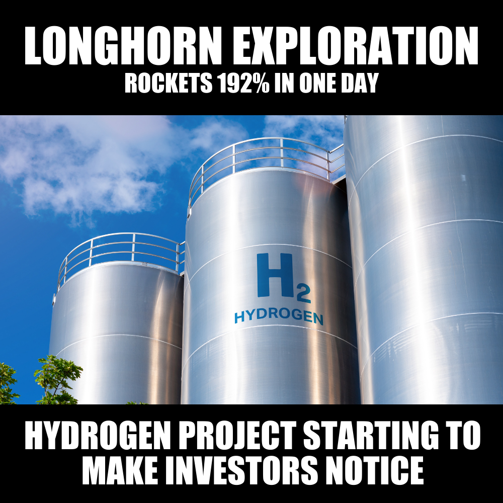 Longhorn Exploration (LEX.V) rockets 192% a week after hydrogen project news