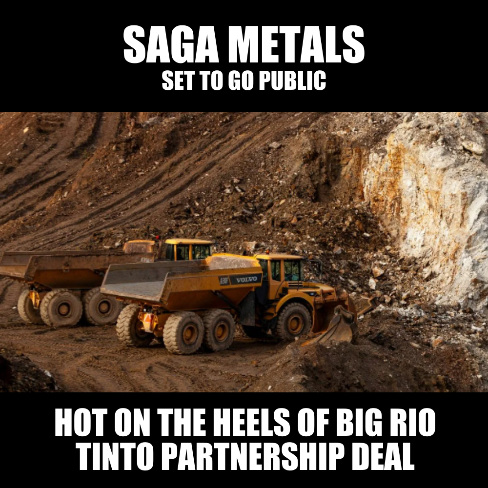 Saga Metals Corp (SAGA.V): Set to go public as Rio Tinto JV drops