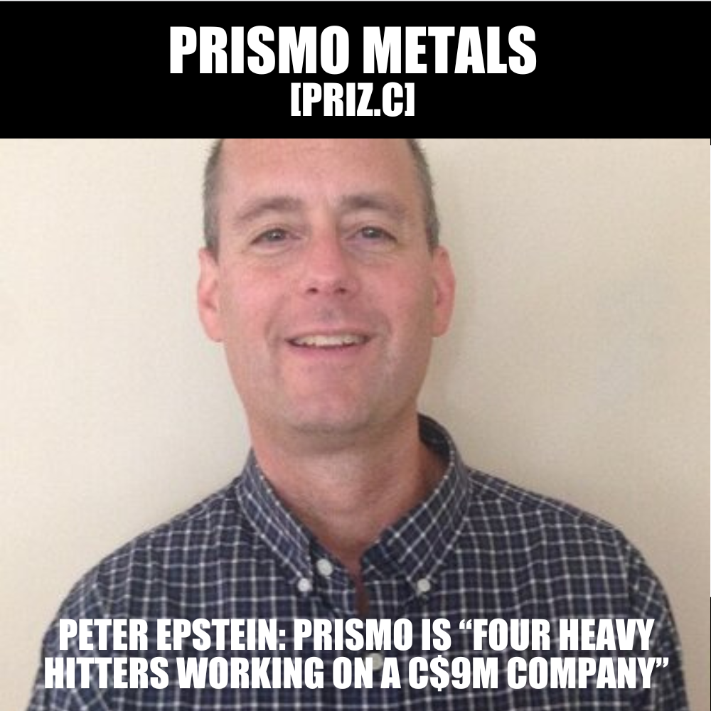 Prismo Metals (PRIZ.C) surrounded by Vizsla Silver, BHP, Rio Tinto, Freeport McMoran